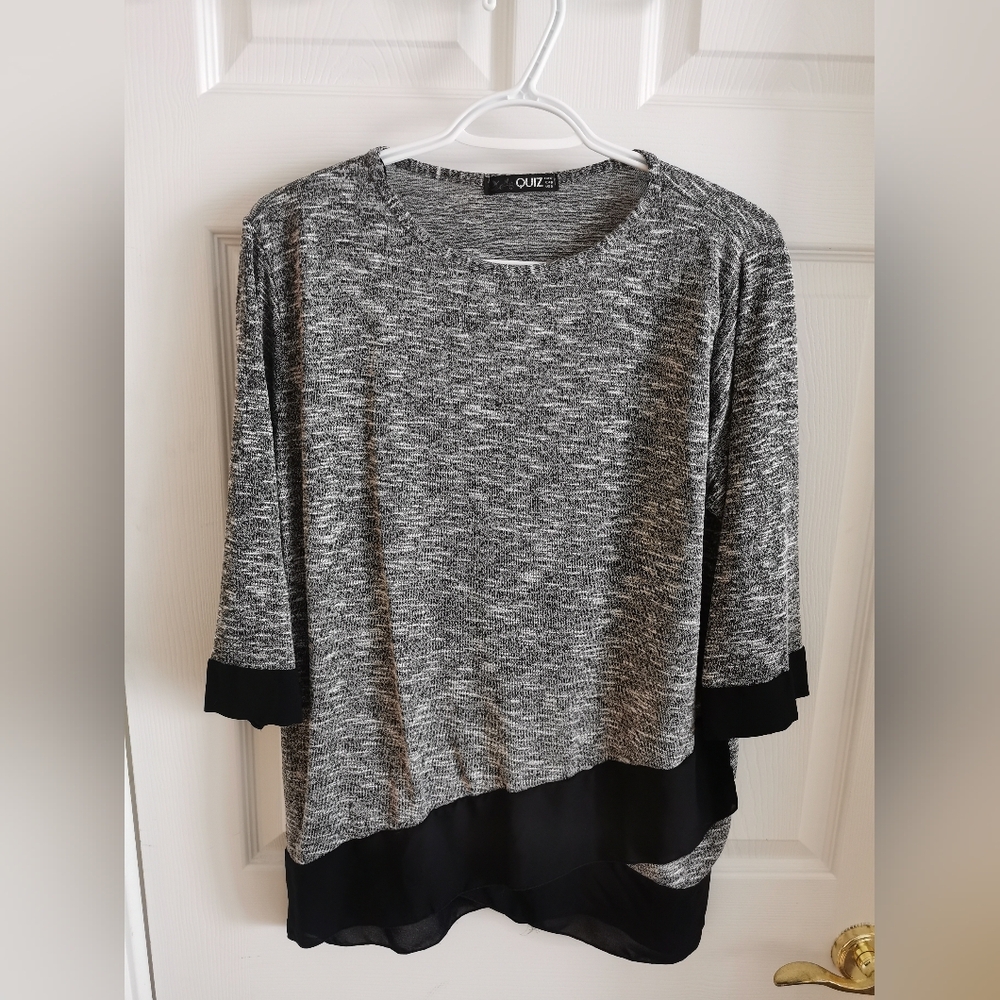 Quiz (UK) Tunic w/ Black Mesh (light For Spring/Summer)